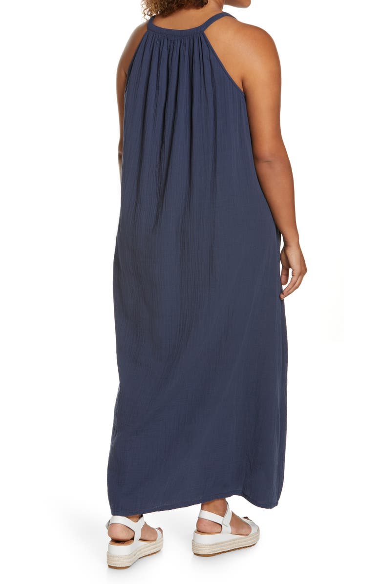 Caslon<sup>®</sup> Textured Cotton Sleeveless Maxi Dress, Alternate, color,
