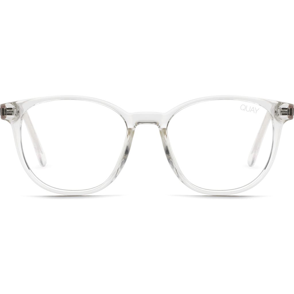 Quay Blueprint 48mm Round Reading Glasses In Metallic