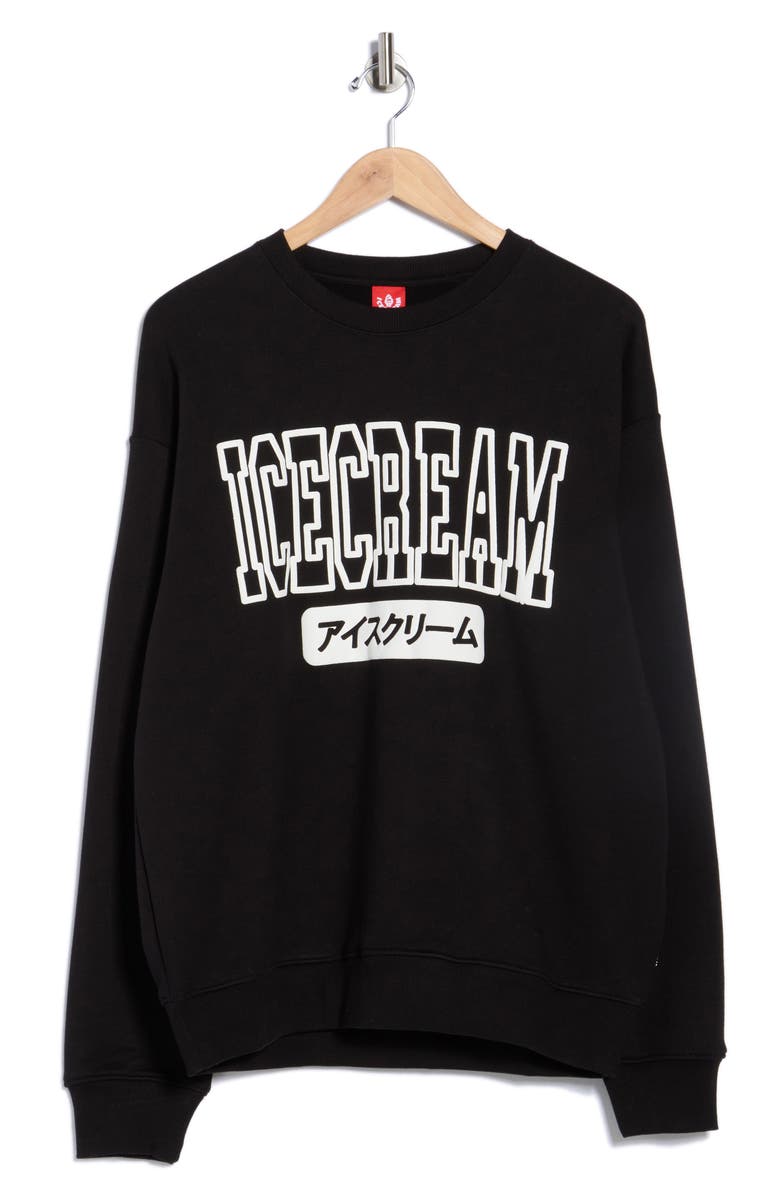 ICECREAM The Bold Graphic Sweatshirt, Main, color, Black