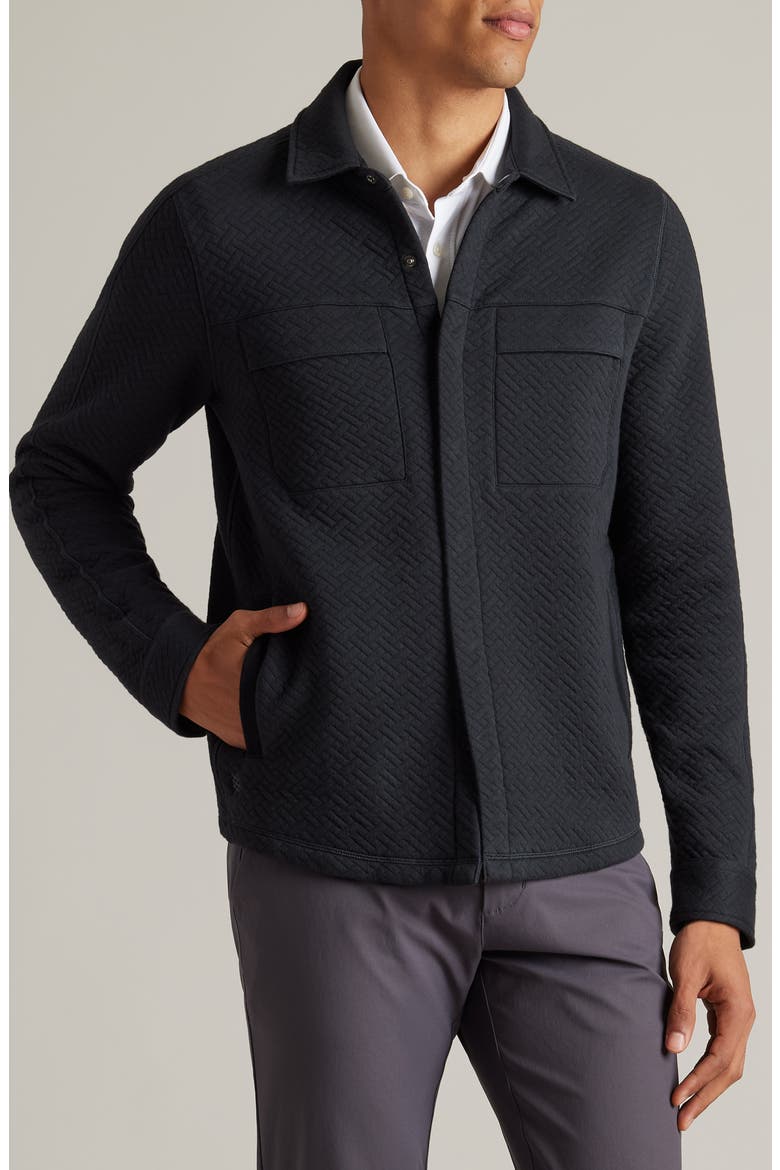 Weekend Quilted Shacket, Main, color, BLACK