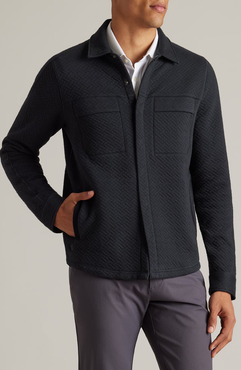 Riggins Python Jaquard Cotton Stretch Blend Bomber Jacket