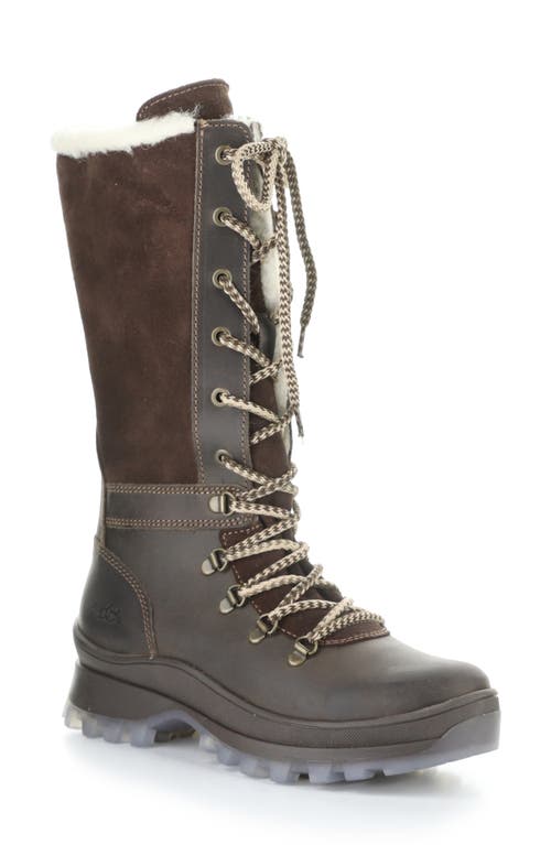 Bos. & Co. Dell Waterproof Wool Faux Shearling Lined Boot In Brown