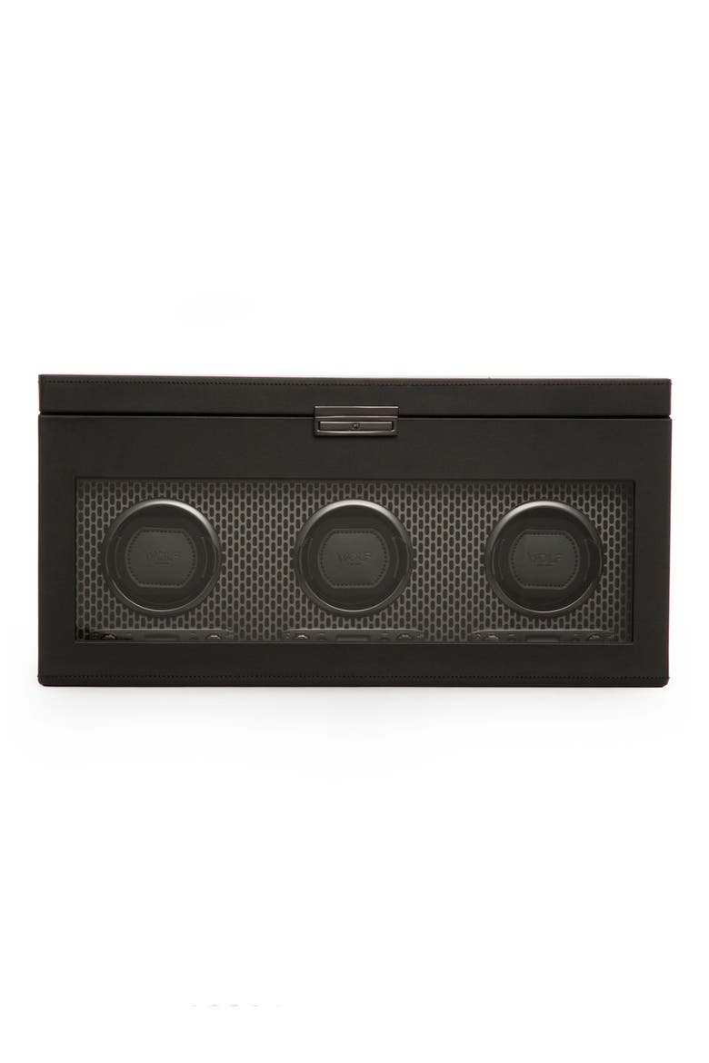 Axis Triple Watch Winder with Storage, Main, color, POWDER COAT