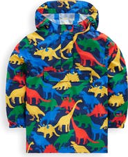 Mini Boden Kids' Waterproof Hooded Popover Rain Jacket
