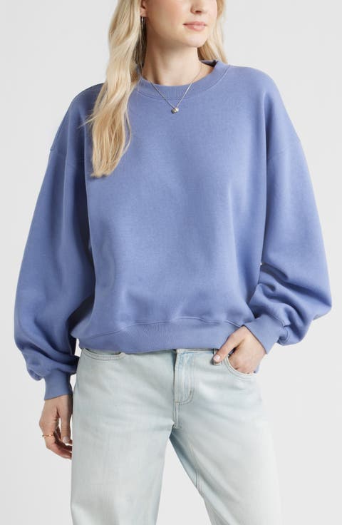Relaxed Cotton Blend Sweatshirt