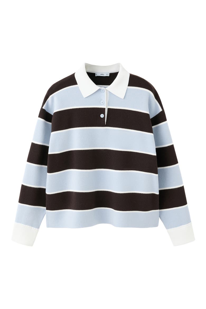 Stripe Rugby Sweater, Alternate, color, SKY BLUE
