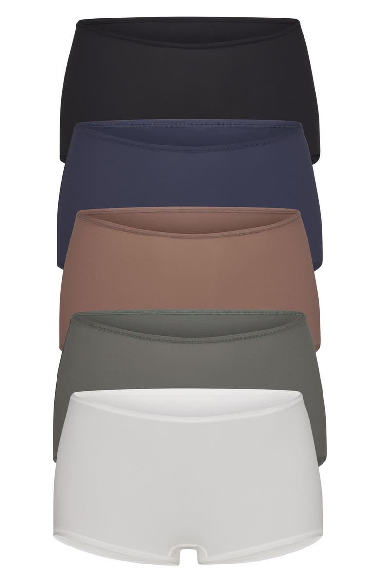 SKIMS Fits Everybody Assorted 5-Pack Boyshorts, Main, color,