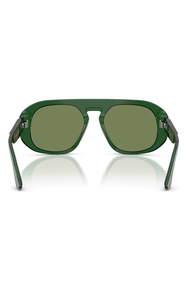Ferrari 54mm Pillow Sunglasses, Alternate, color, Dark Green / Green