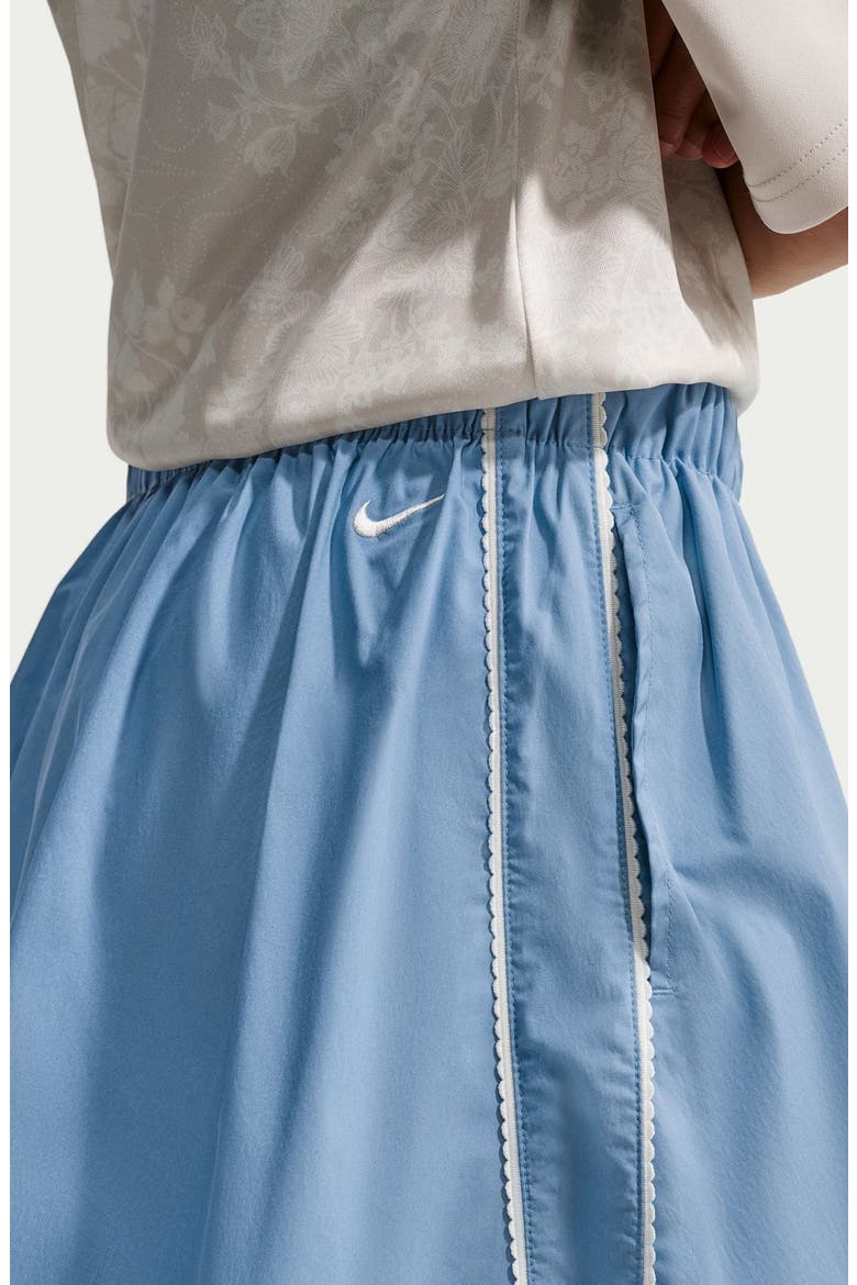 Sportswear Scallop Trim Poplin Skirt, Alternate, color, 486 WORKBL/SAIL