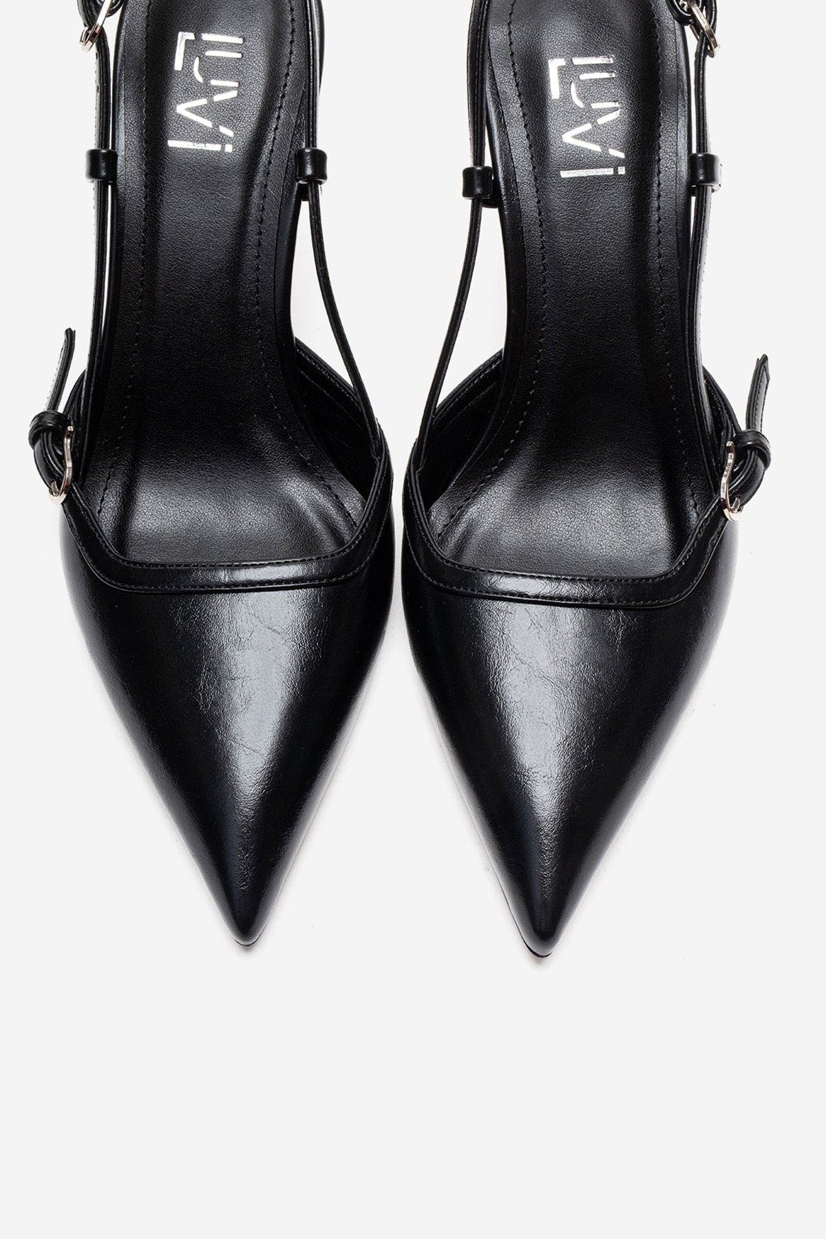 Prologue Shoes Celia Pointed Toe Wedge Pump, Alternate, color, Black