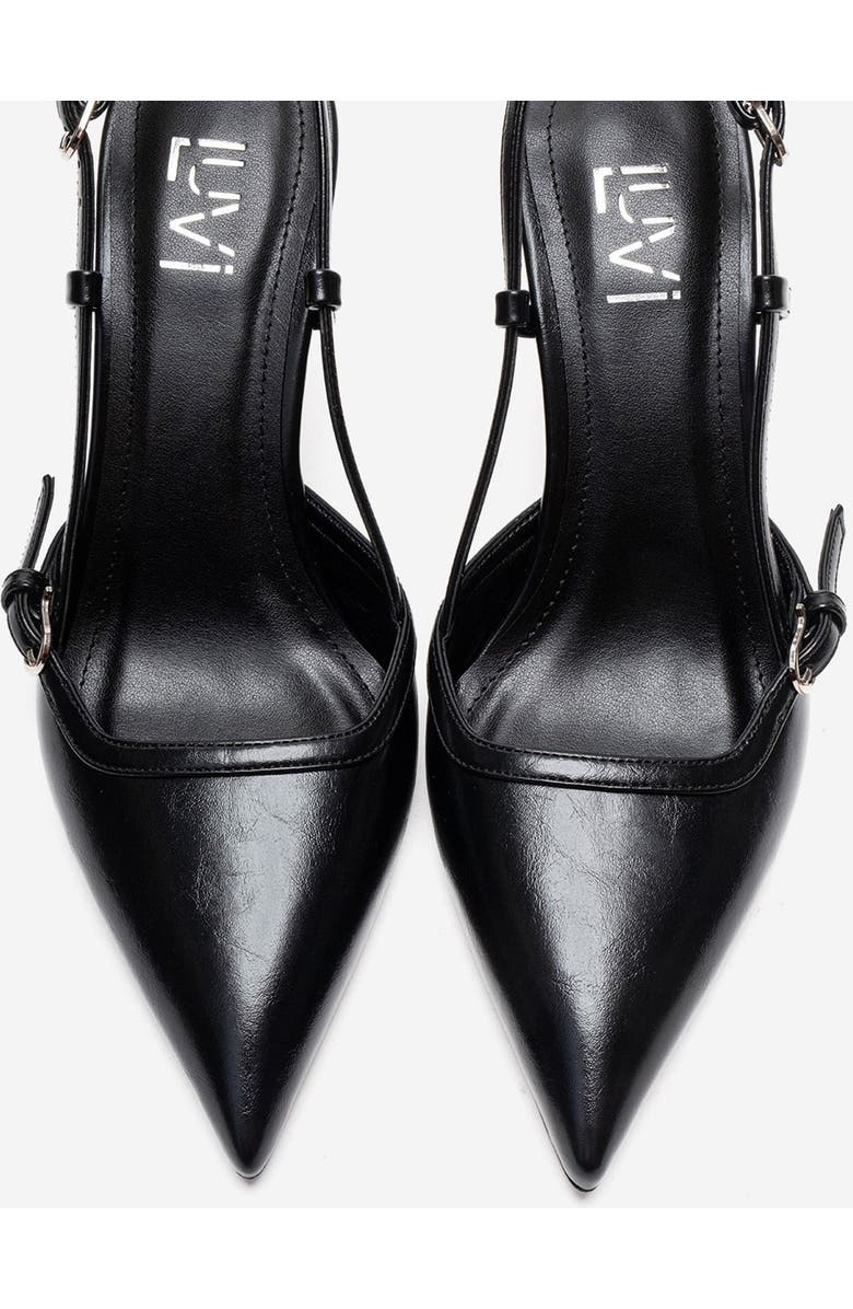 Prologue Shoes Celia Pointed Toe Wedge Pump, Alternate, color, Black