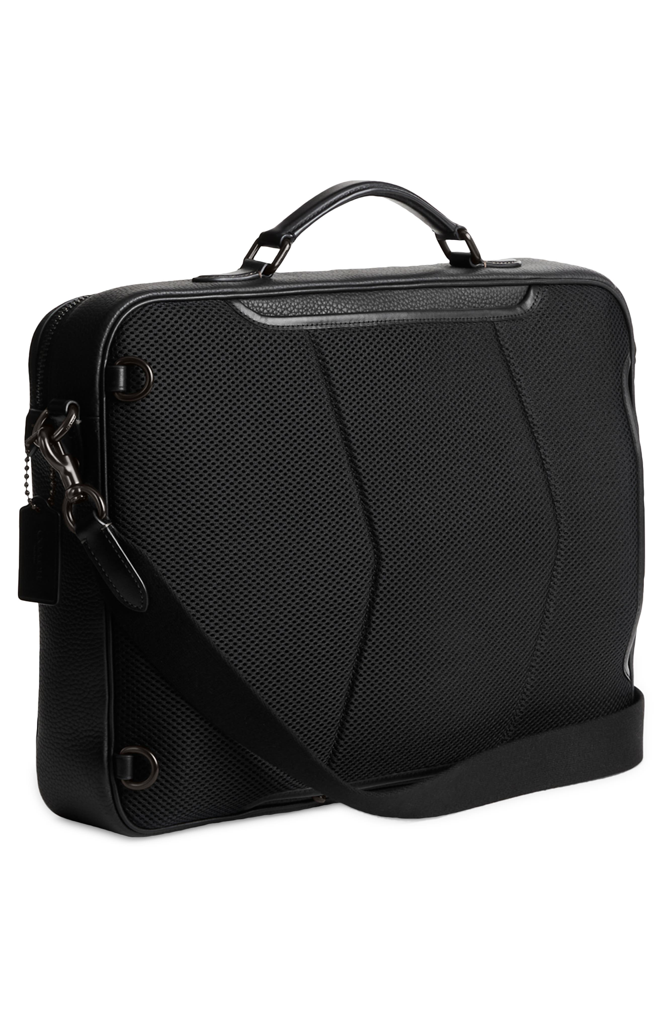 COACH Gotham Leather Convertible Briefcase, Alternate, color, 