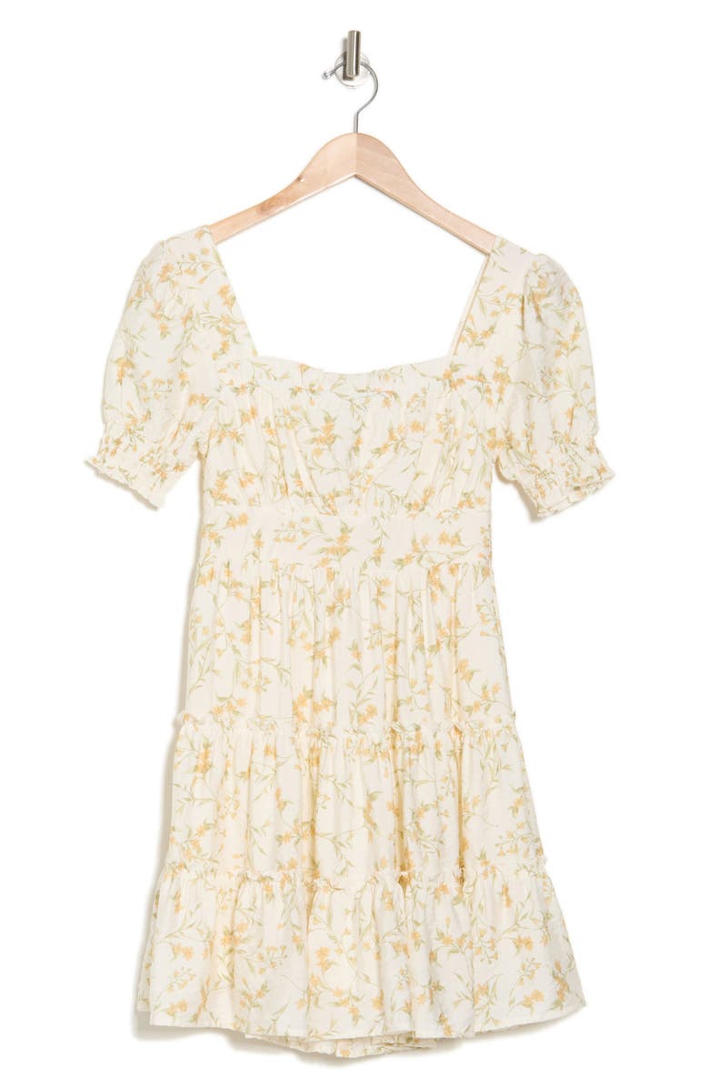 Blu Pepper Puff Sleeve Minidress, Alternate, color,