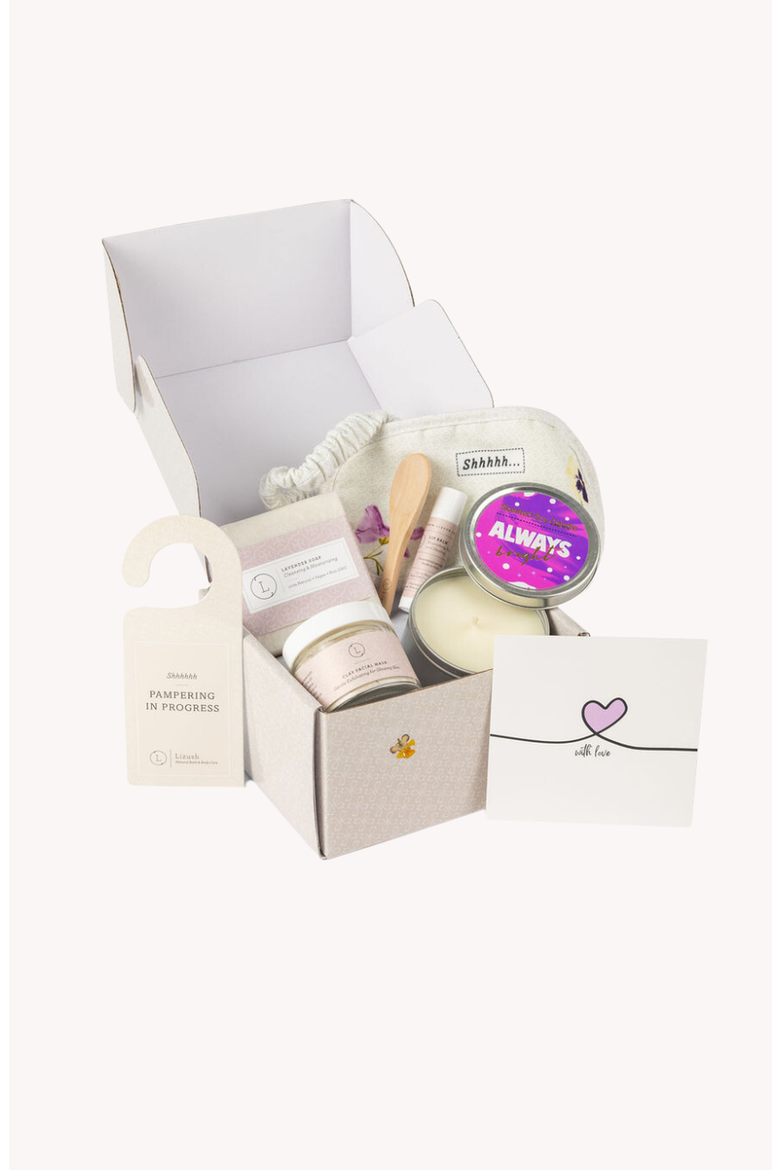 Natural Bath and Body Gift Set, Thank You Gift Box, Main, color, None