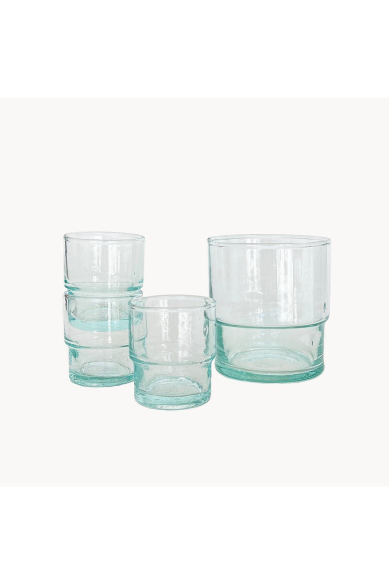 Moroccan Handcrafted Column Glass, Alternate, color, Clear