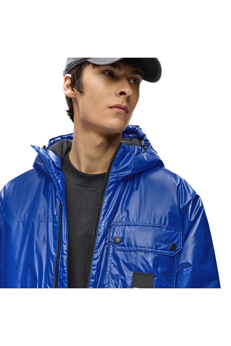 Men's Utility Shiny Jacket, Alternate, color, Karl Lagerfeld Jeans Blue