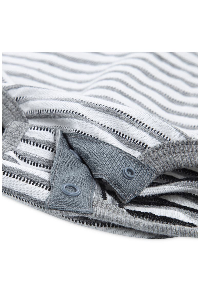 Stripe Bodysuit & Shorts Set, Alternate, color, CARBON HEATHER
