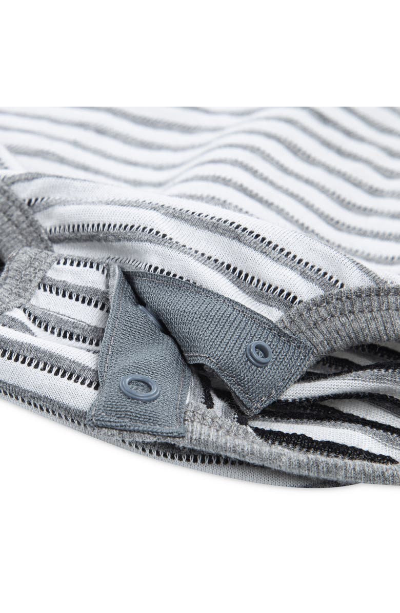 Nike Stripe Bodysuit & Shorts Set, Alternate, color, Carbon Heather