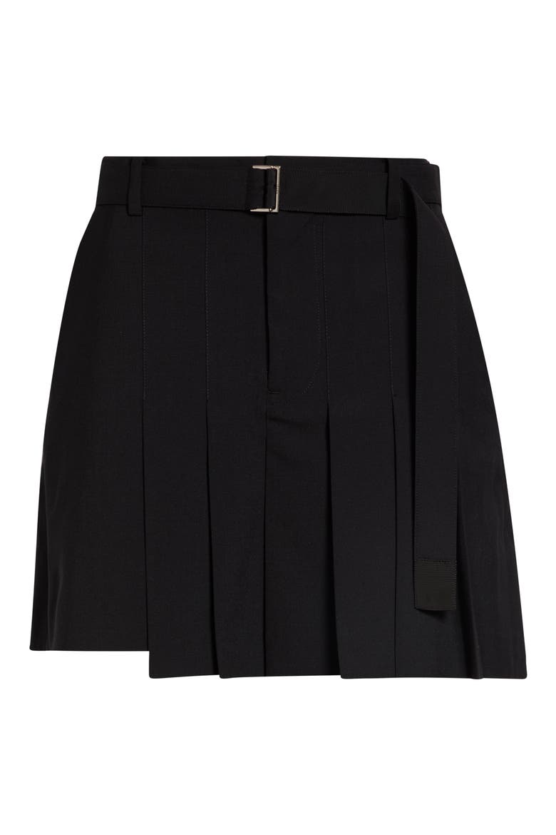 Belting Suiting Skort, Main, color, BLACK