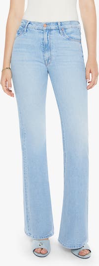 ボトムスその他 Mother Flared jeans The Doozy light blue washed MOTHER The Doozy high-rise flared recycled jeans | NET-A-PORTER