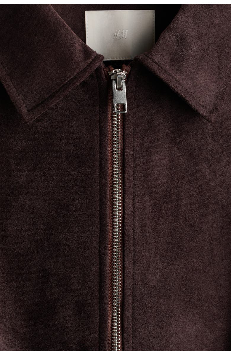 H&M Jacket with collar, Alternate, color, Dark Brown