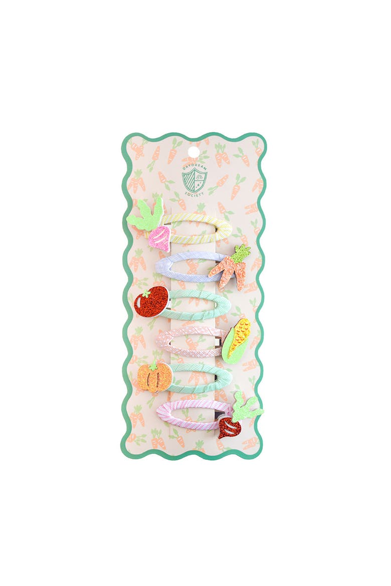 Garden Vegetables Spring Hair Clip Set, Main, color, Assorted Pre-Pack