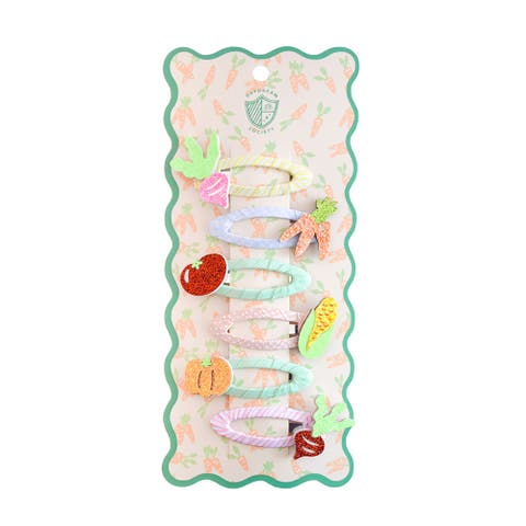 Garden Vegetables Spring Hair Clip Set