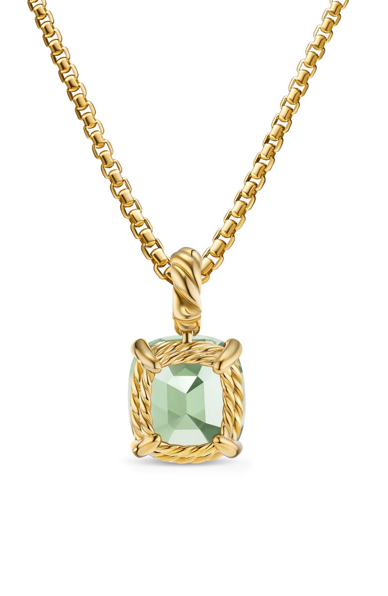 David Yurman Marbella Pendant in 18K Yellow Gold, Alternate, color, New Prasiolite