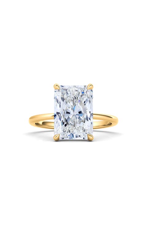 Radiant Cut Lab Created Diamond Ring