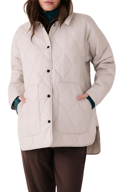 The Quilted Water Repellent Nylon Shacket