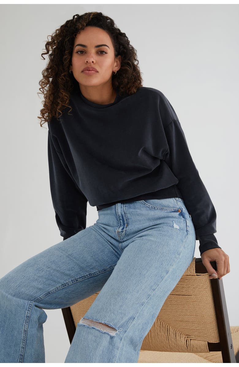 KADA The Cupro Power Pullover Sweatshirt, Main, color, Ink