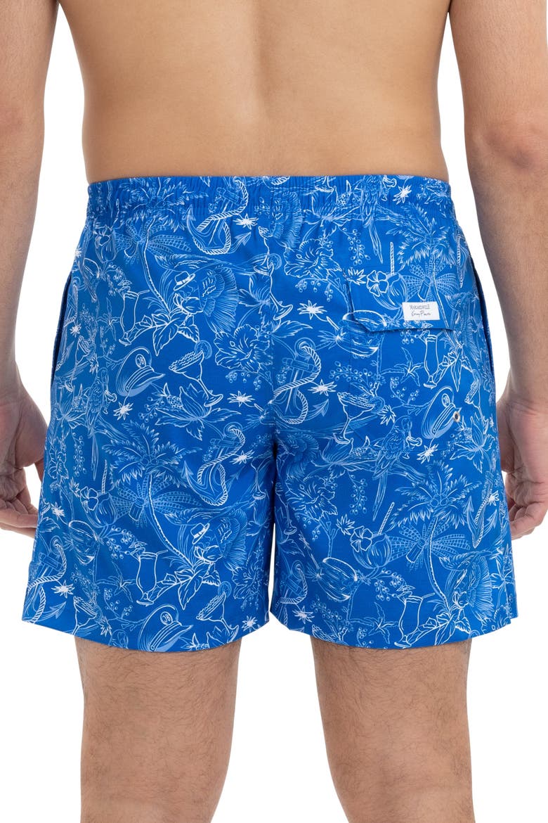 The Margaritaville Ode to Jimmy Swim Trunks, Alternate, color, Blue