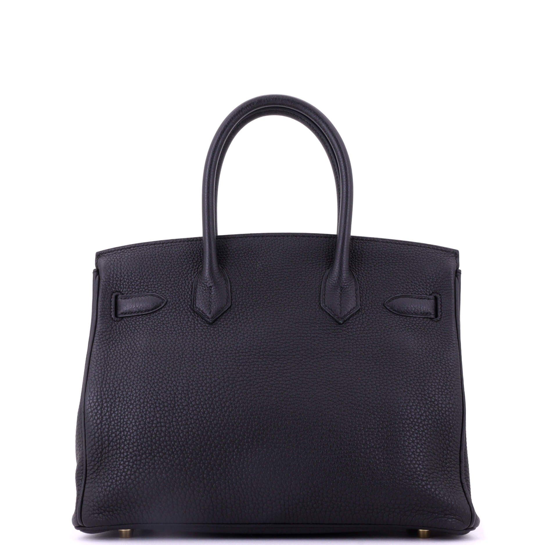 Pre-Owned Hermes Birkin Handbag Black Togo with Gold Hardware 30, Alternate, color, Noir