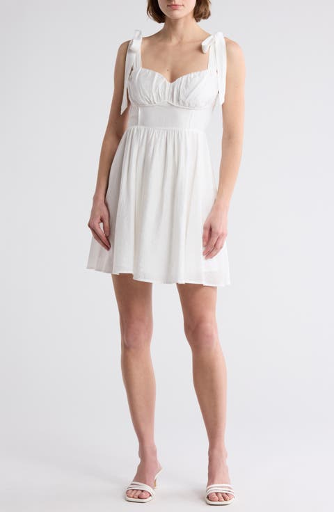 Tie Strap Fit & Flare Minidress