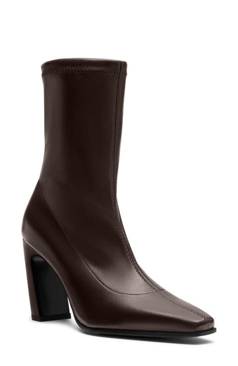 Stassi Stretch Leather Bootie