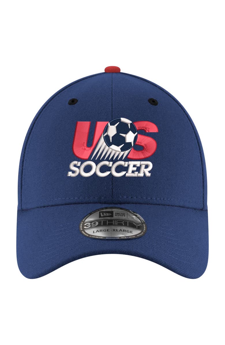 New Era Men's New Era  Navy USMNT 1986 Retro 39THIRTY Flex Hat, Alternate, color, Navy