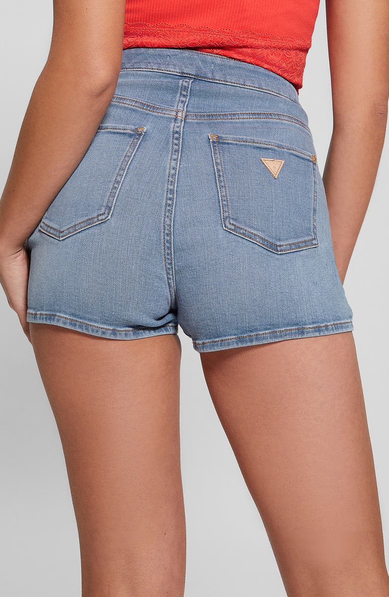 GUESS Janea High Waist Denim Shorts, Alternate, color,