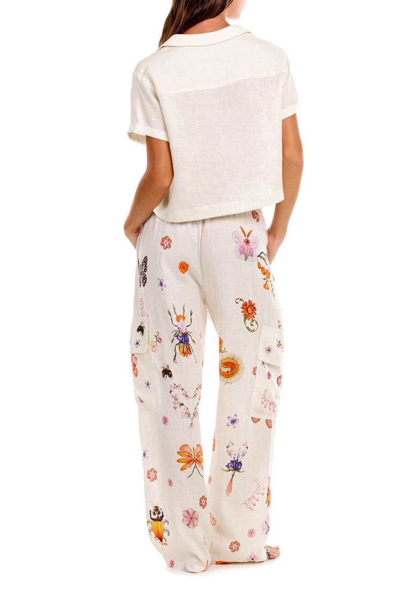 Serafina Mbar Cover-Up Linen Pants, Alternate, color, WHITE