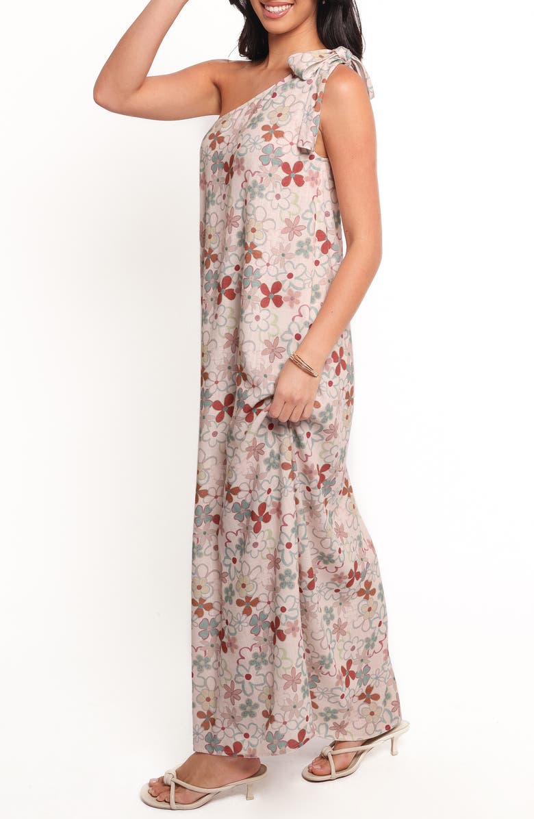 Petal & Pup Mills Floral Print Asymmetric Maxi Dress, Alternate, color, Mirabelle Floral
