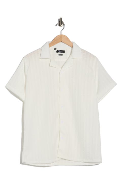 Modern Fit Textured Camp Shirt