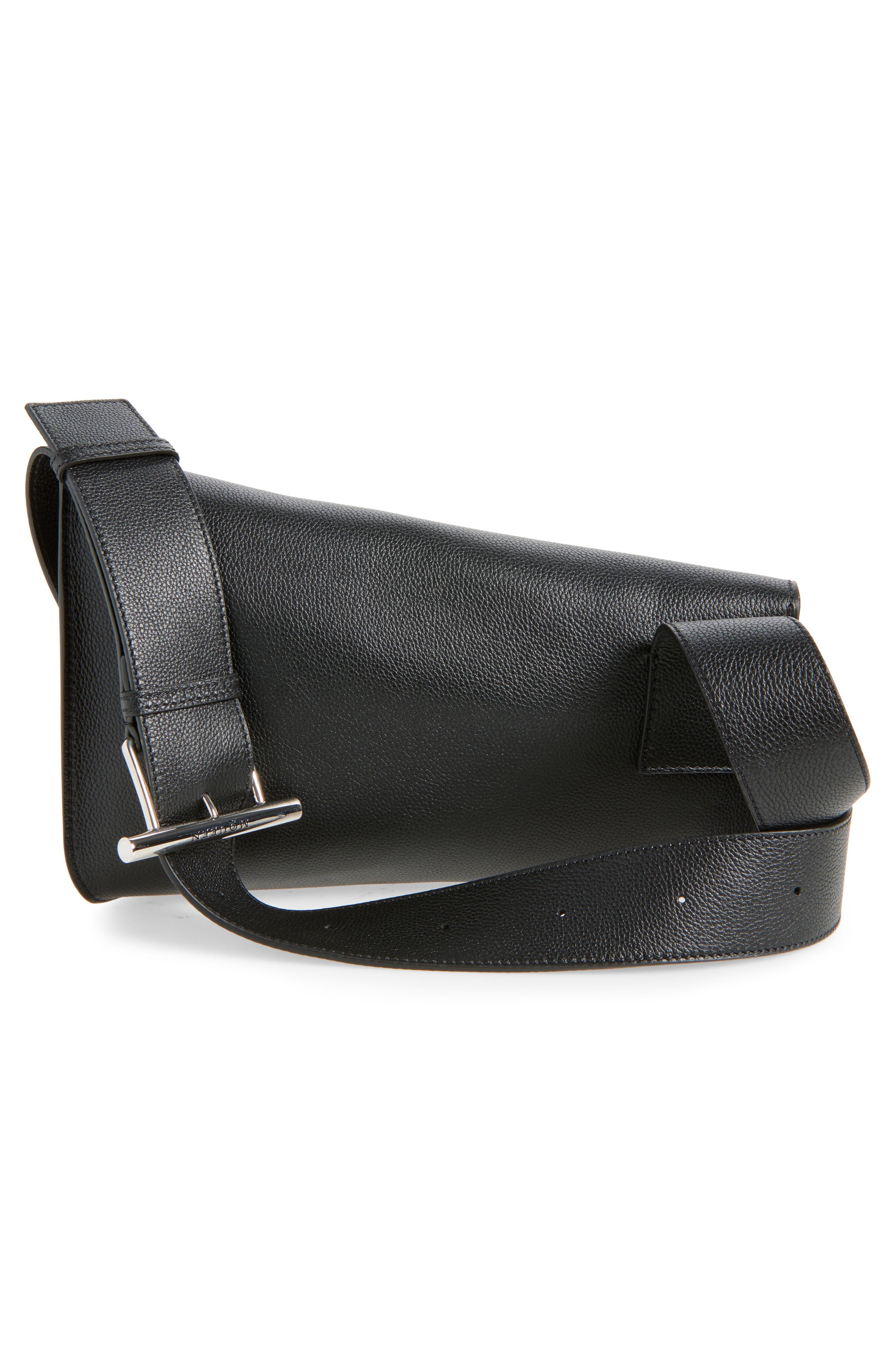 McQueen Large T-Bar Leather Sling Bag, Alternate, color, 