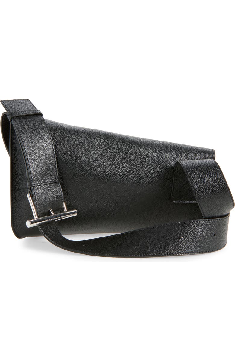 McQueen Large T-Bar Leather Sling Bag, Alternate, color,