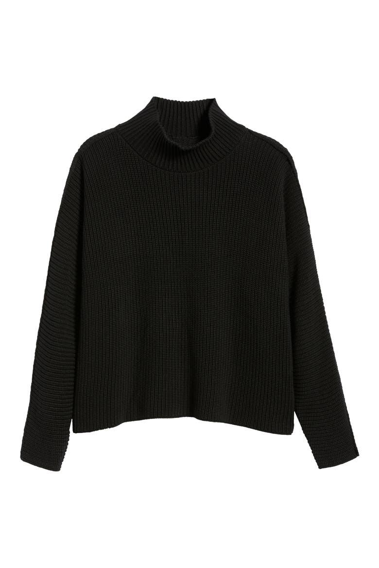 Montecito Turtleneck Sweater, Alternate, color, BLACK