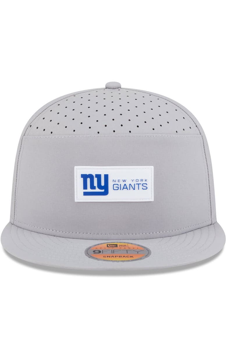 New Era Men's New Era Gray New York Giants 2025 Sideline Split Panel 9FIFTY Snapback Hat, Alternate, color, Gray