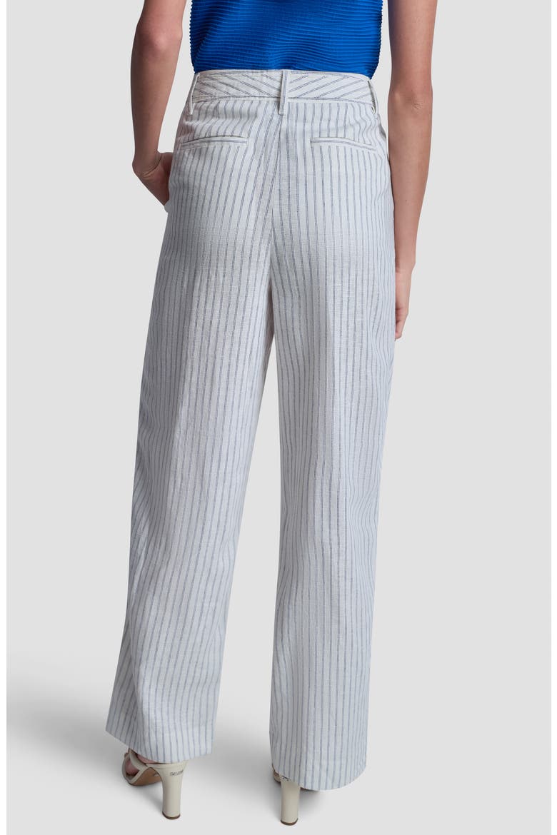 Stripe Linen Blend Drawstring Pants, Alternate, color, IVORY/ADMIRAL
