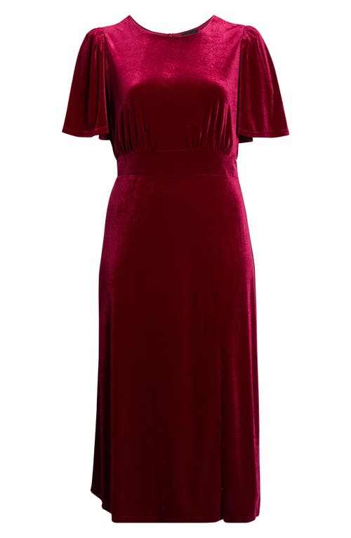 Sugarlips Night Bloom Velvet Maxi Dress In Red