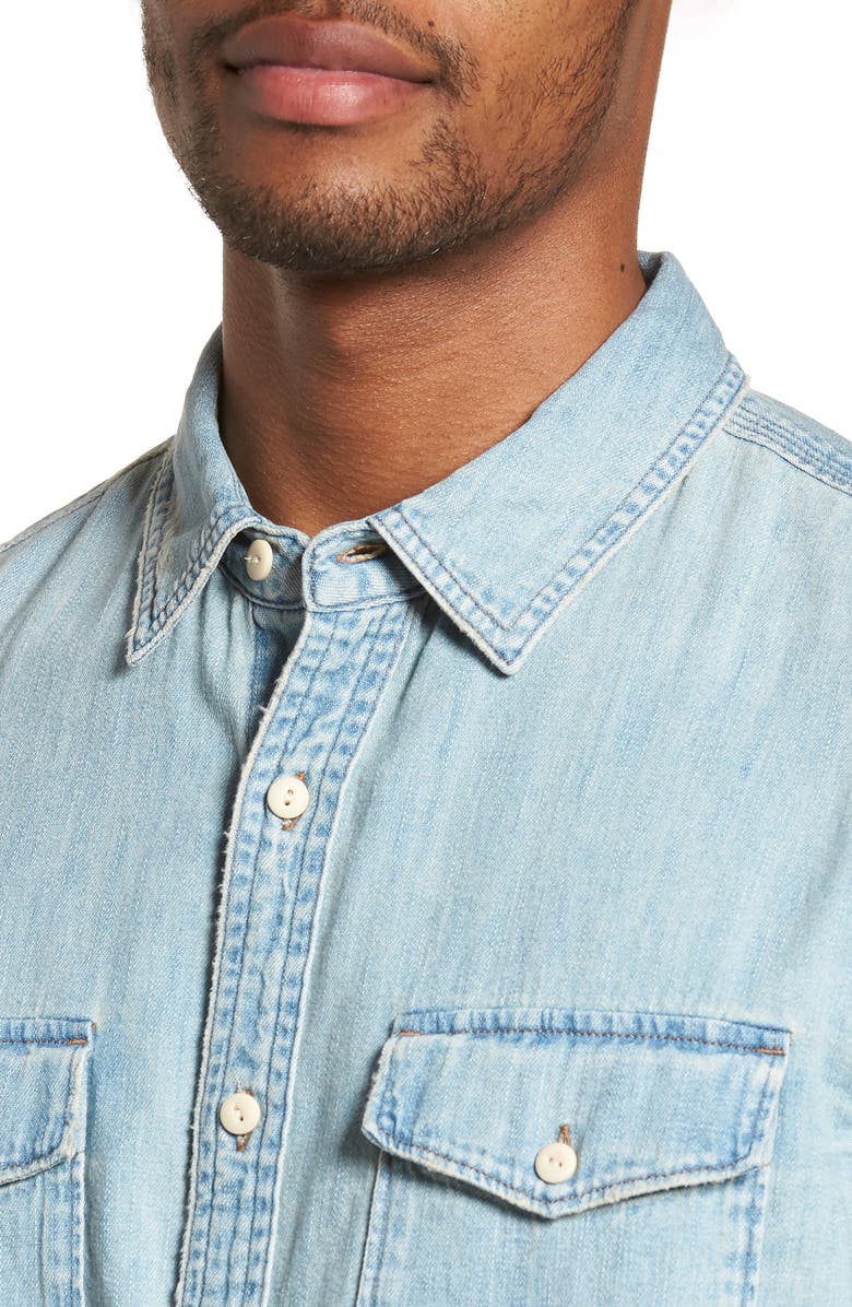 AG Benning Slim Fit Denim Sport Shirt, Alternate, color, 14 Years Barren