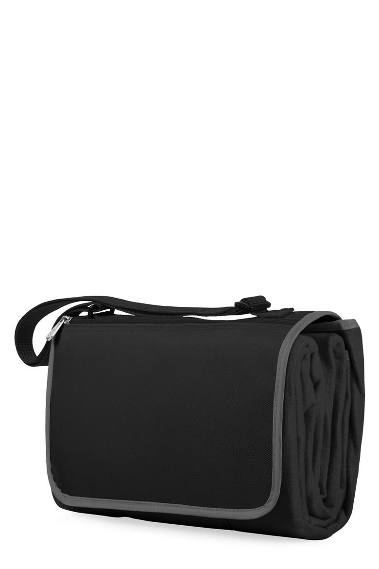 Blanket Tote Outdoor Picnic Blanket, Alternate, color, BLACK WITH BLACK LINING