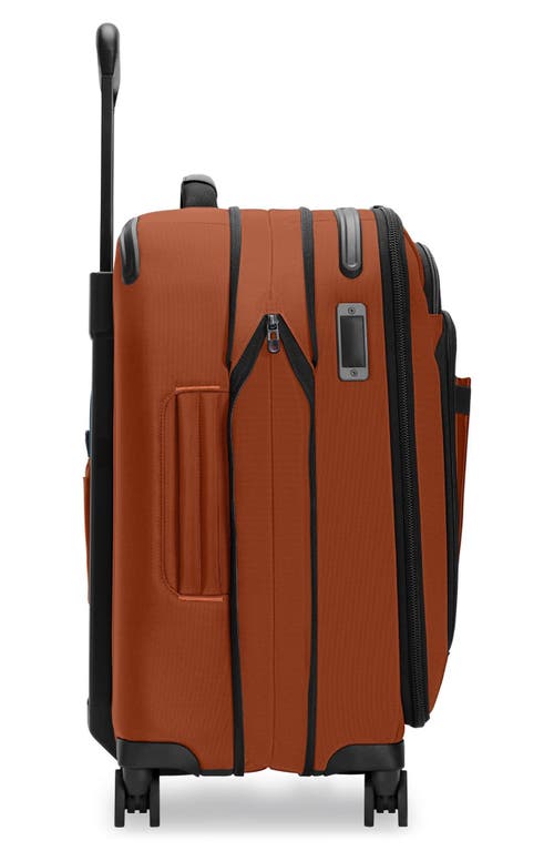 Briggs & Riley Zdx Global 21-inch Expandable Carry-on Spinner Suitcase In Brown