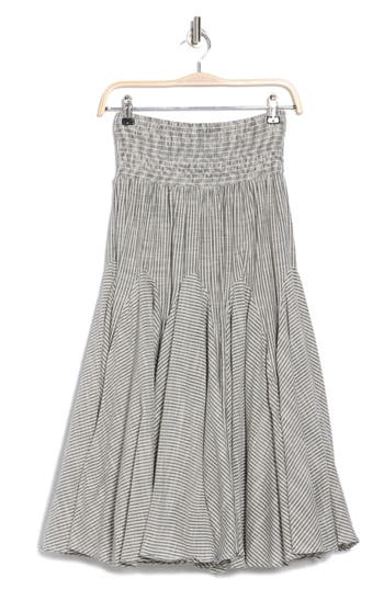 Shop Chelsea And Theodore Smocked Panelled Midi Skirt